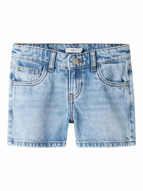name it pantaloncino in jeans da ragazza Frose NKFROSE 13239976 blu chiaro HighBackRise