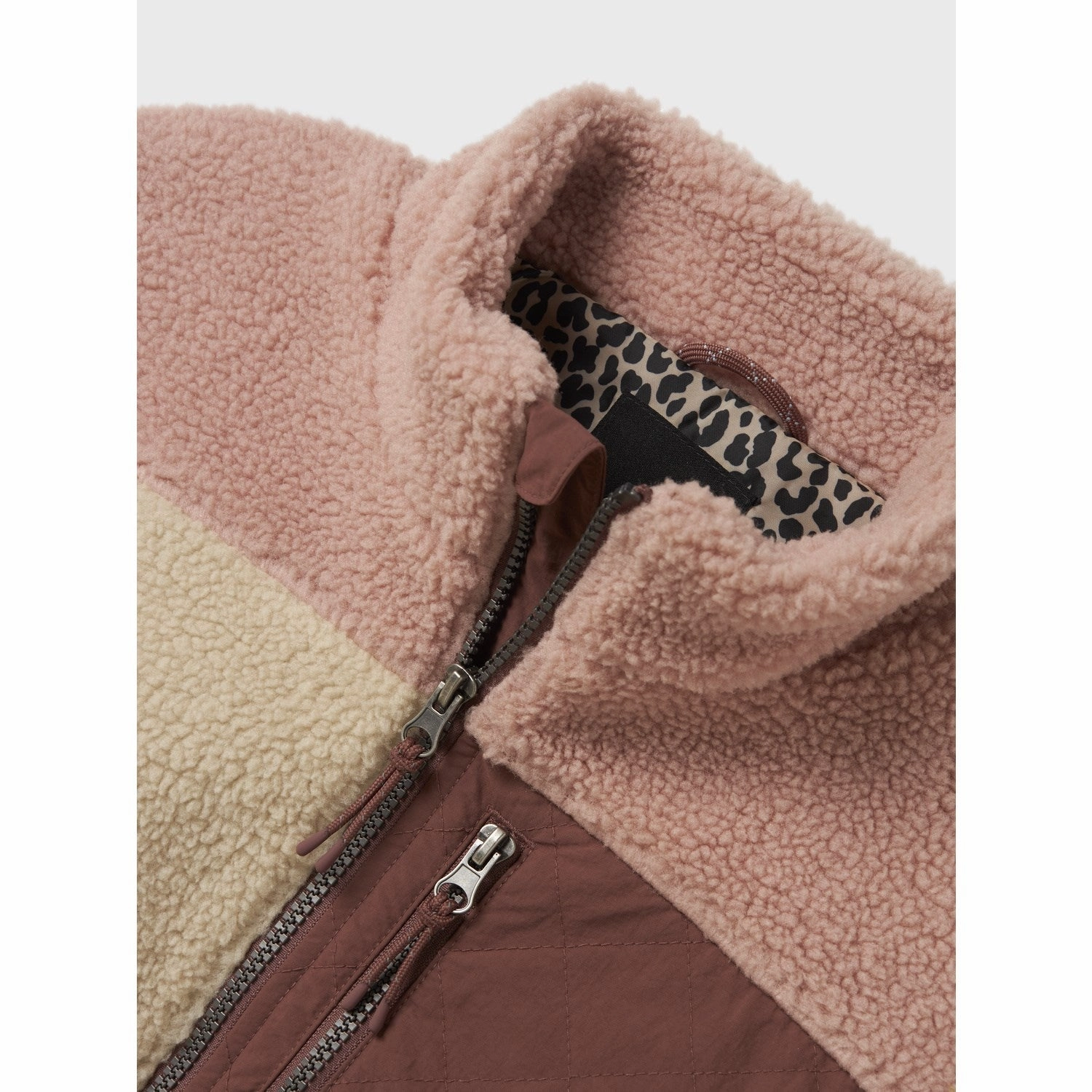 Name It Fog Monica Teddy Jacket Block RecycledPolyester Seasonal Trend