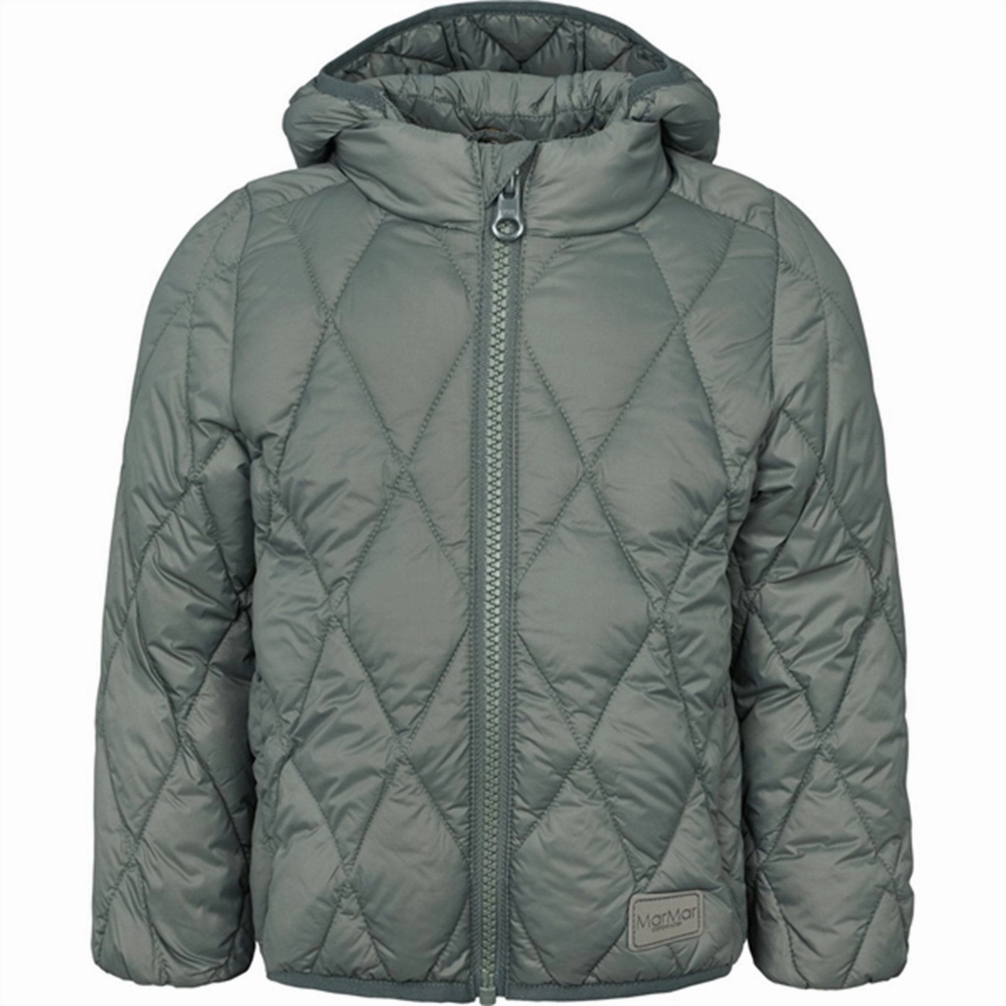 MarMar Owen Light Puffer Down Jacket Greyish Green Heat Reflective Lining Monochrome Look