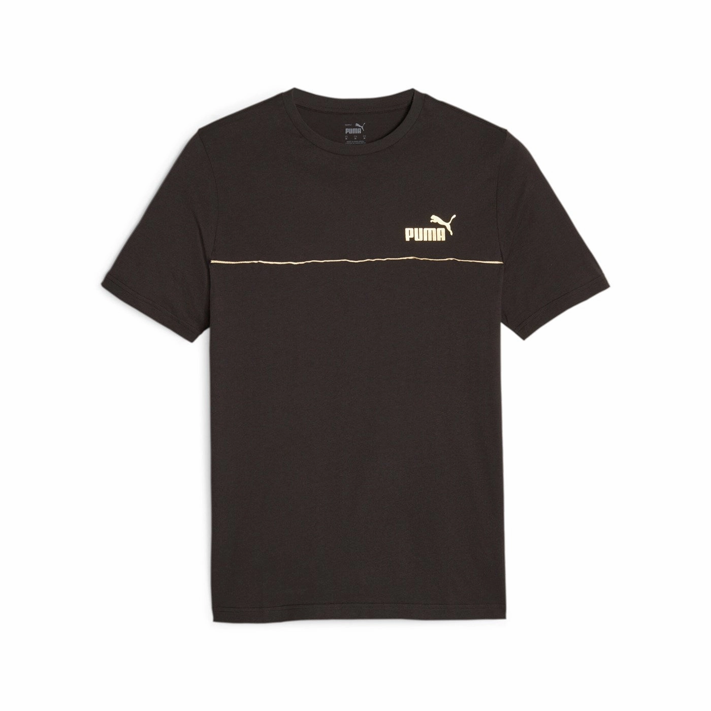 Puma Maglietta manica corta da uomo Ess  Minimal Gold 680012 01 nero Kids playfulness