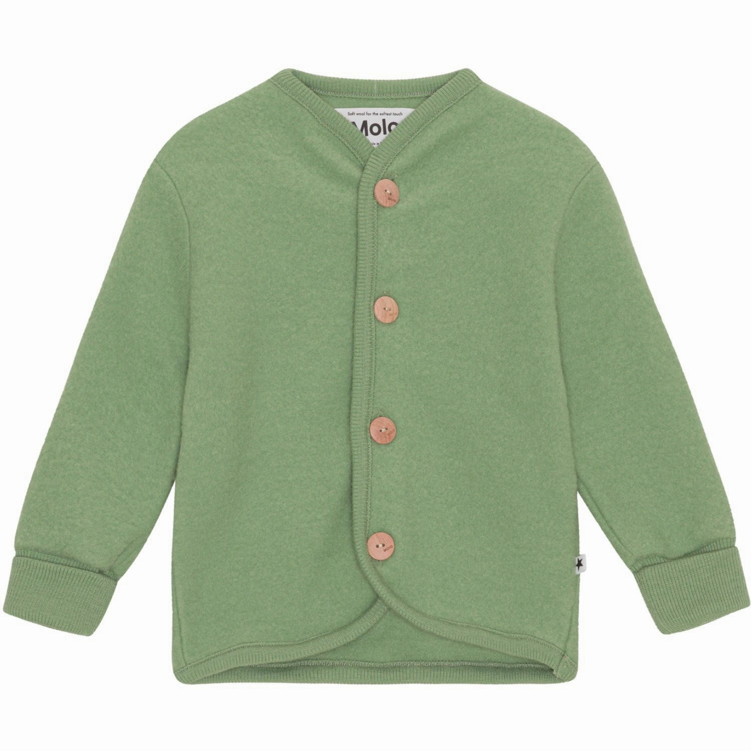 Stretch Panels Molo Moss Green Umber Fleece Jacket