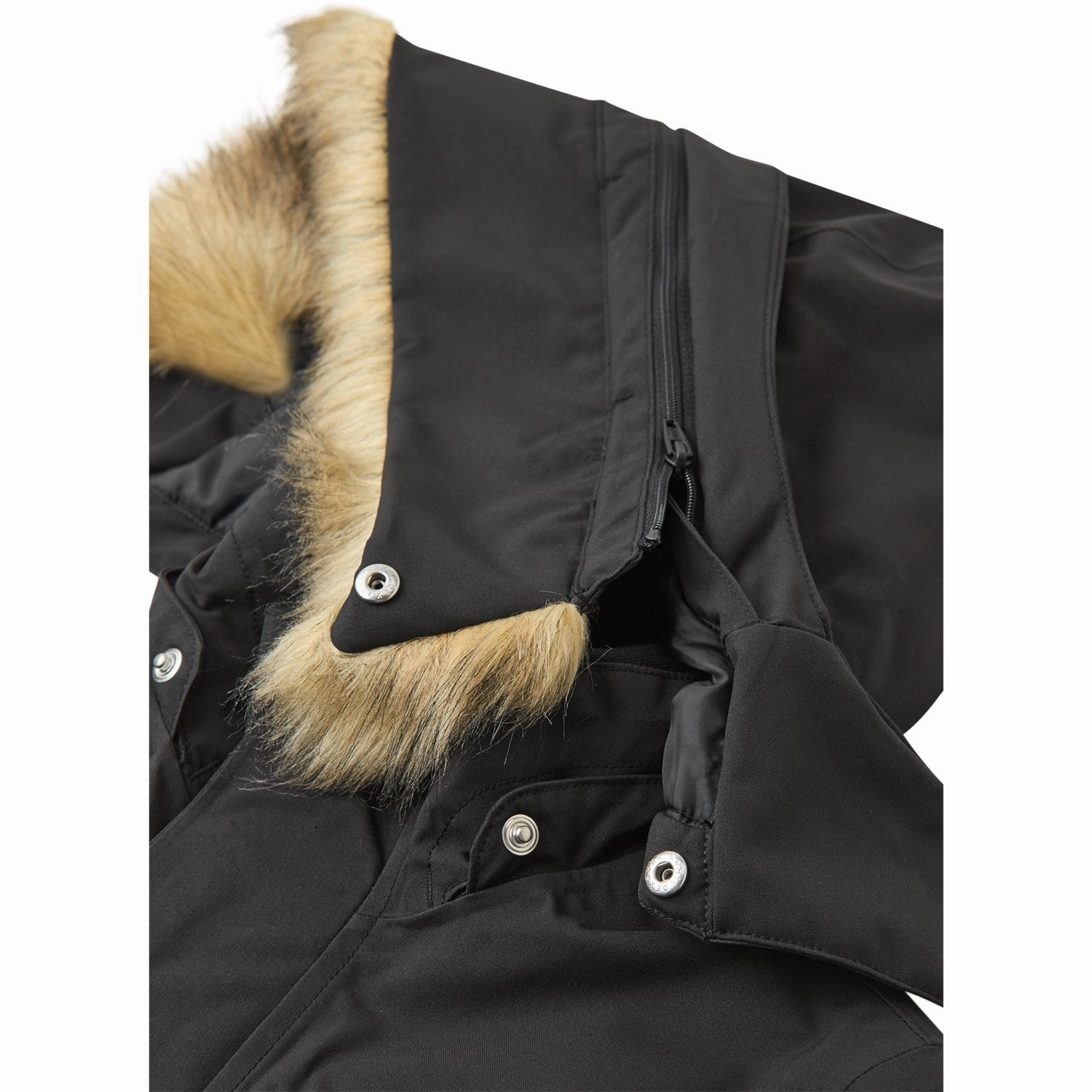 Sustainable Recycled Material Quick Access Hidden Pockets Reima Black Reimatec Winter Jacket Ajaton