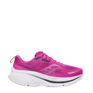 Travel Step Saucony Women's Guide 18 Running Shoes in Fuchsia/Navy SS25