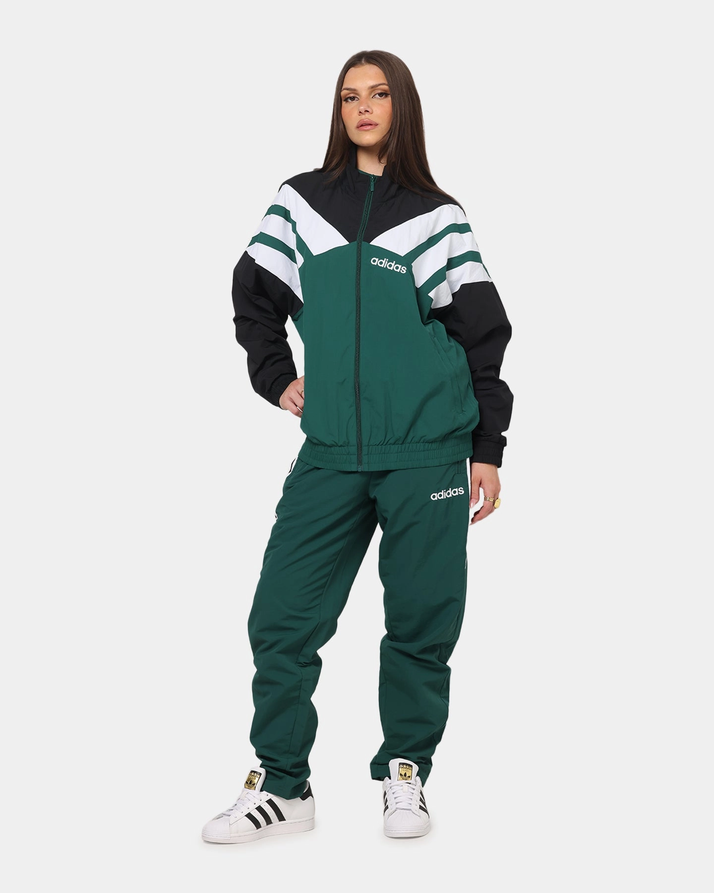 Adidas Track Pants Collegiate Green Soft Performance Relaxed Look