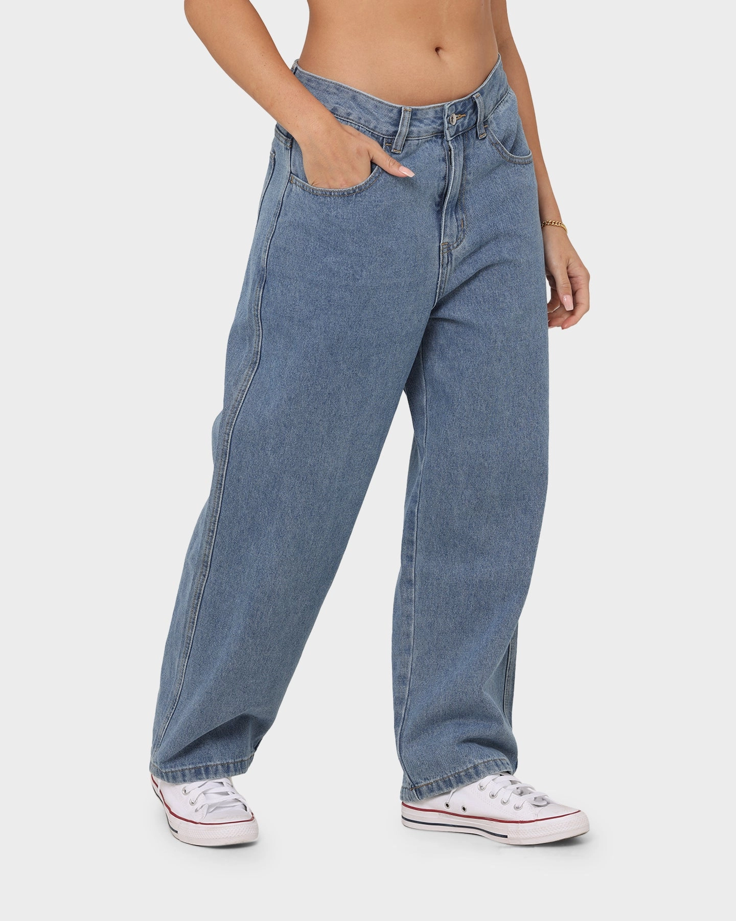 Anti Pilling Surface Smart Style X-Large Bull Denim 91 Pants Mid Blue