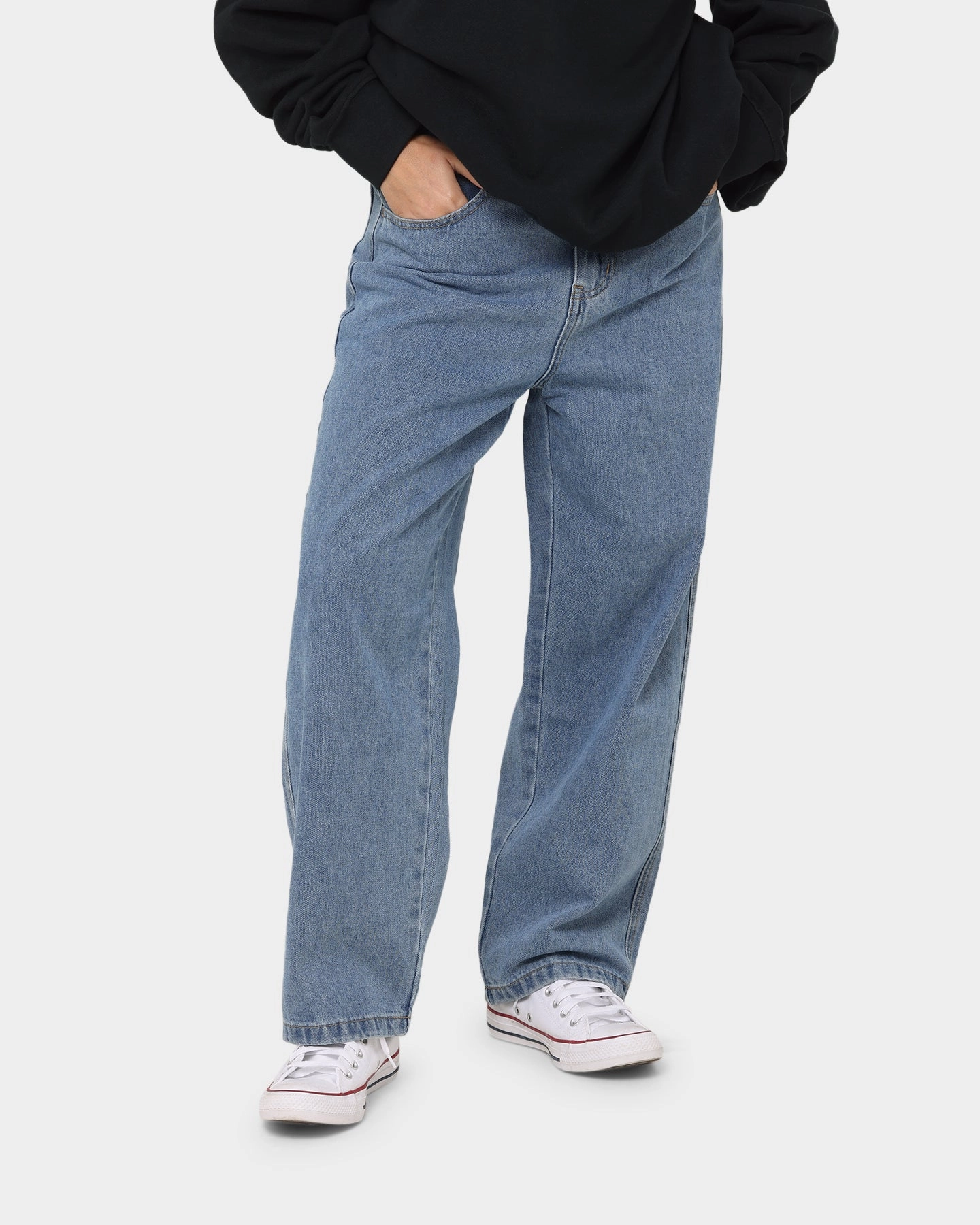 X-Large Bull Denim 91 Pants Mid Blue Lounge-friendly