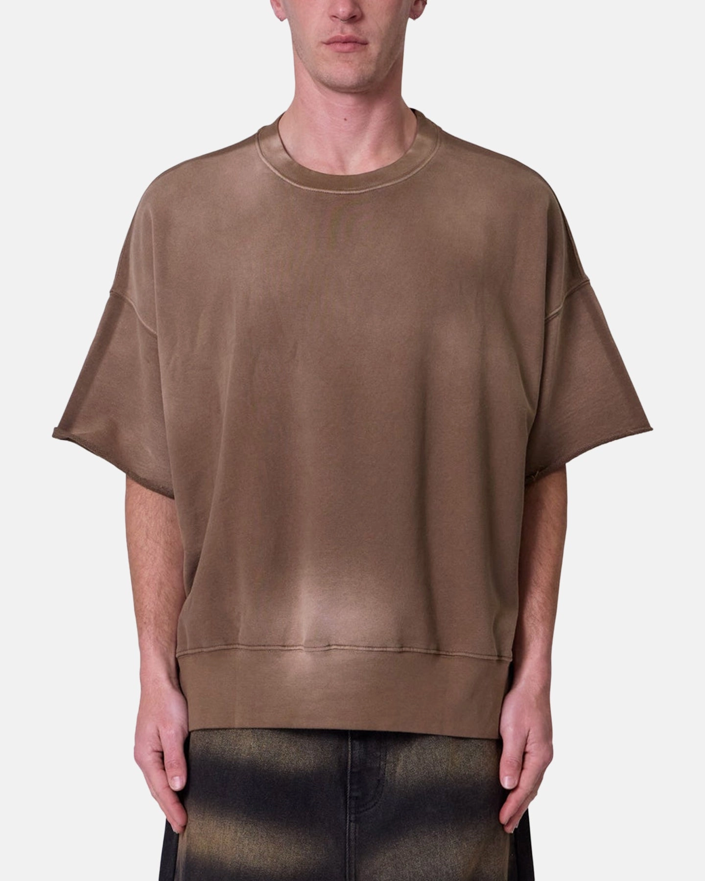 MNML Oversized Crewneck T-Shirt Tan Low Environmental Impact
