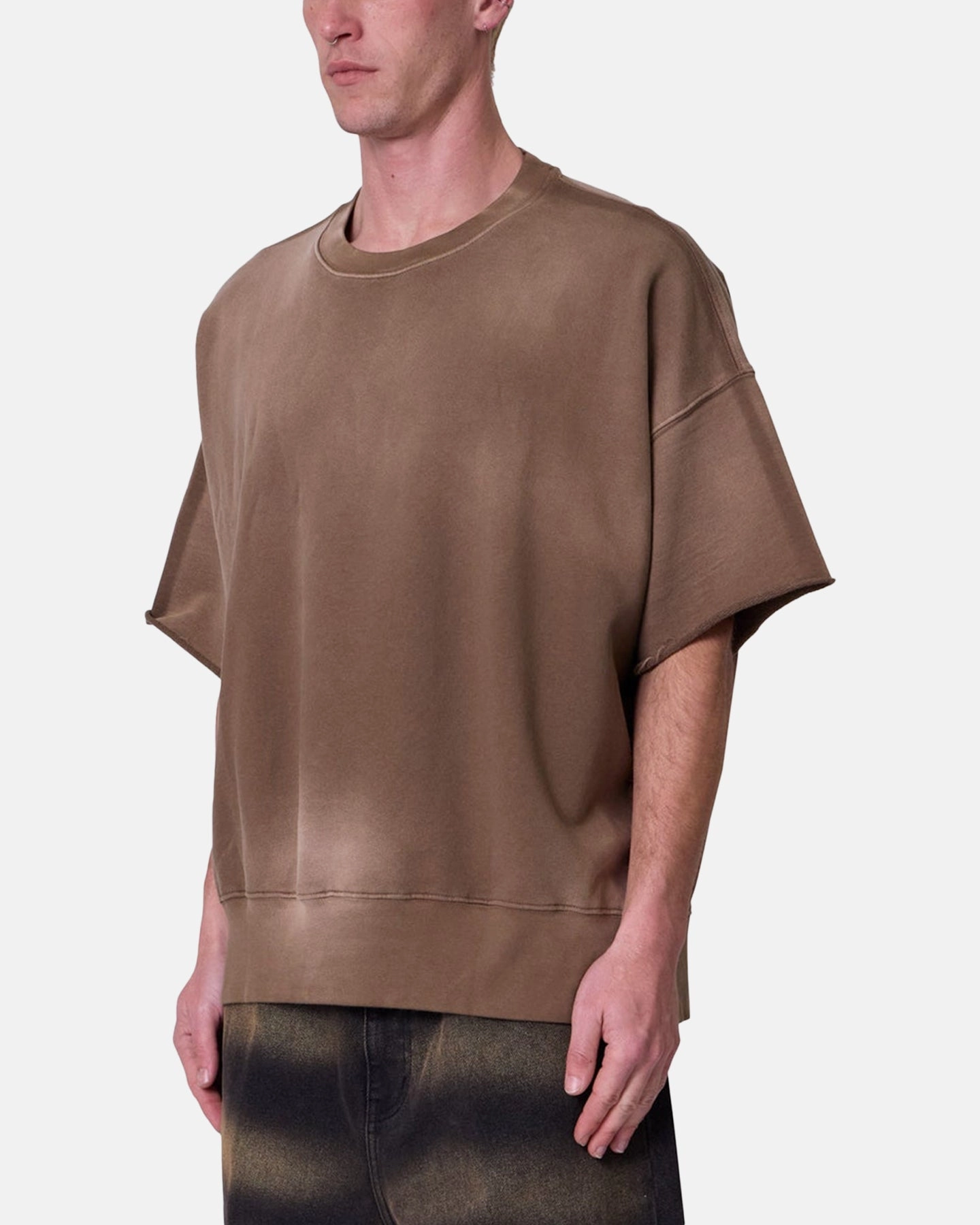 Chic Style MNML Oversized Crewneck T-Shirt Tan