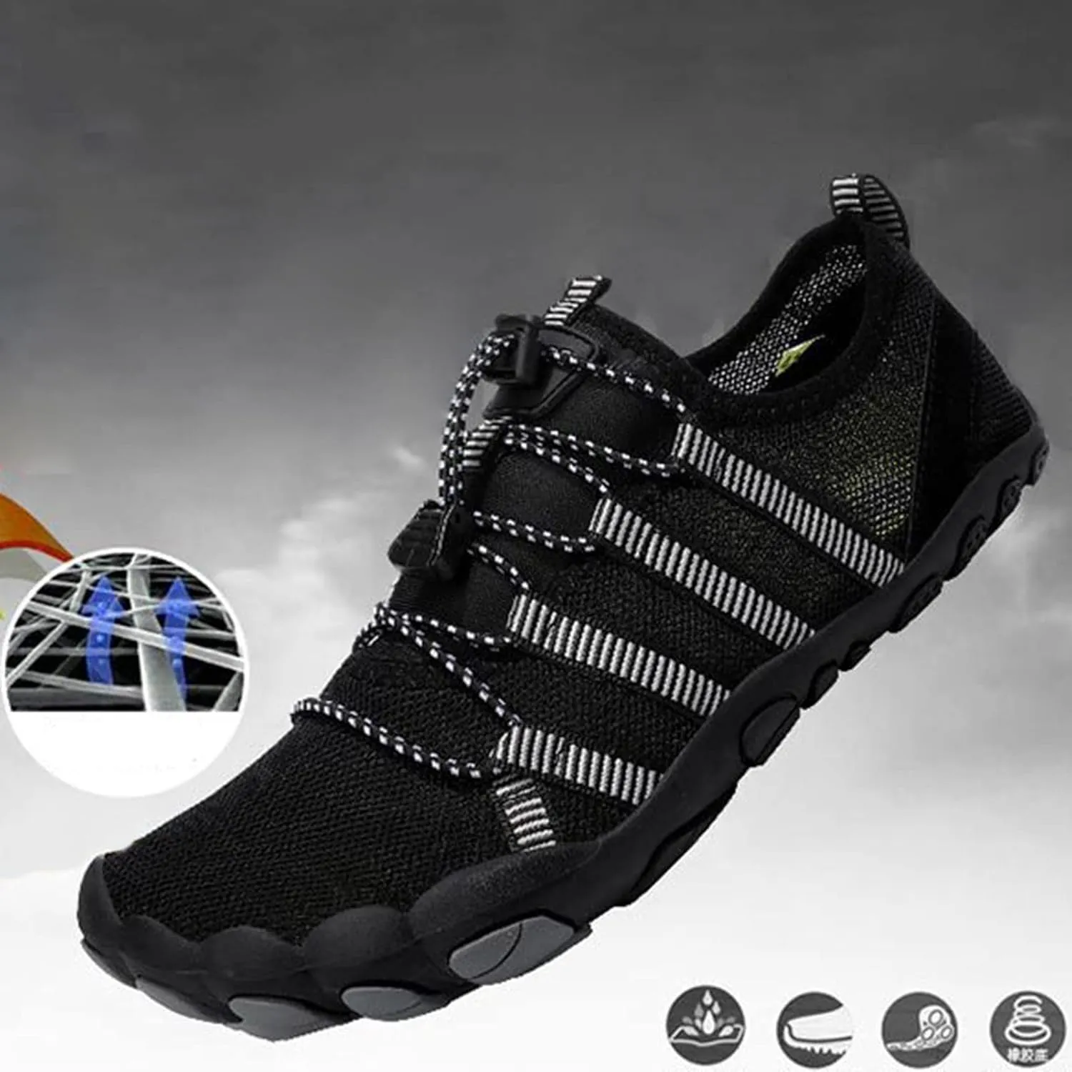 Aqua Shoes for Women Men Barefoot Quick Dry Water Shoes Beach Swim Pool Surf Hiking Kayaking Yoga Outdoor Sports Non Slip Footwear