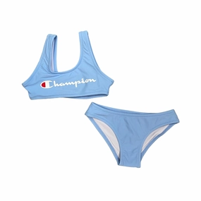 Freedom of movement Champion costume 2 pezzi da ragazza Swimming 404982 BS083 celeste