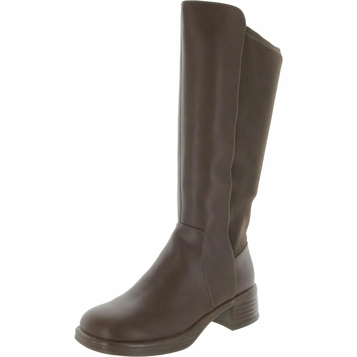 Aquel Girls Faux Leather Knee-High Boots Thermoplastic Construction