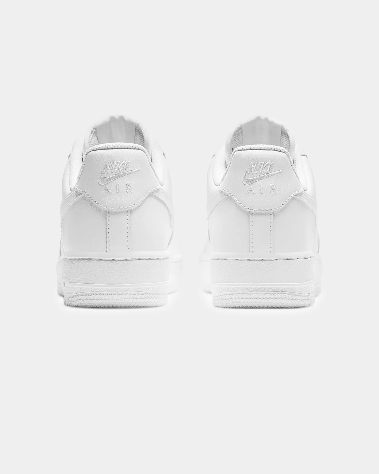 Nike Women's Air Force 1 '07 White/White/White Torsion Rigidity Chassis Cushioned Collar Padding