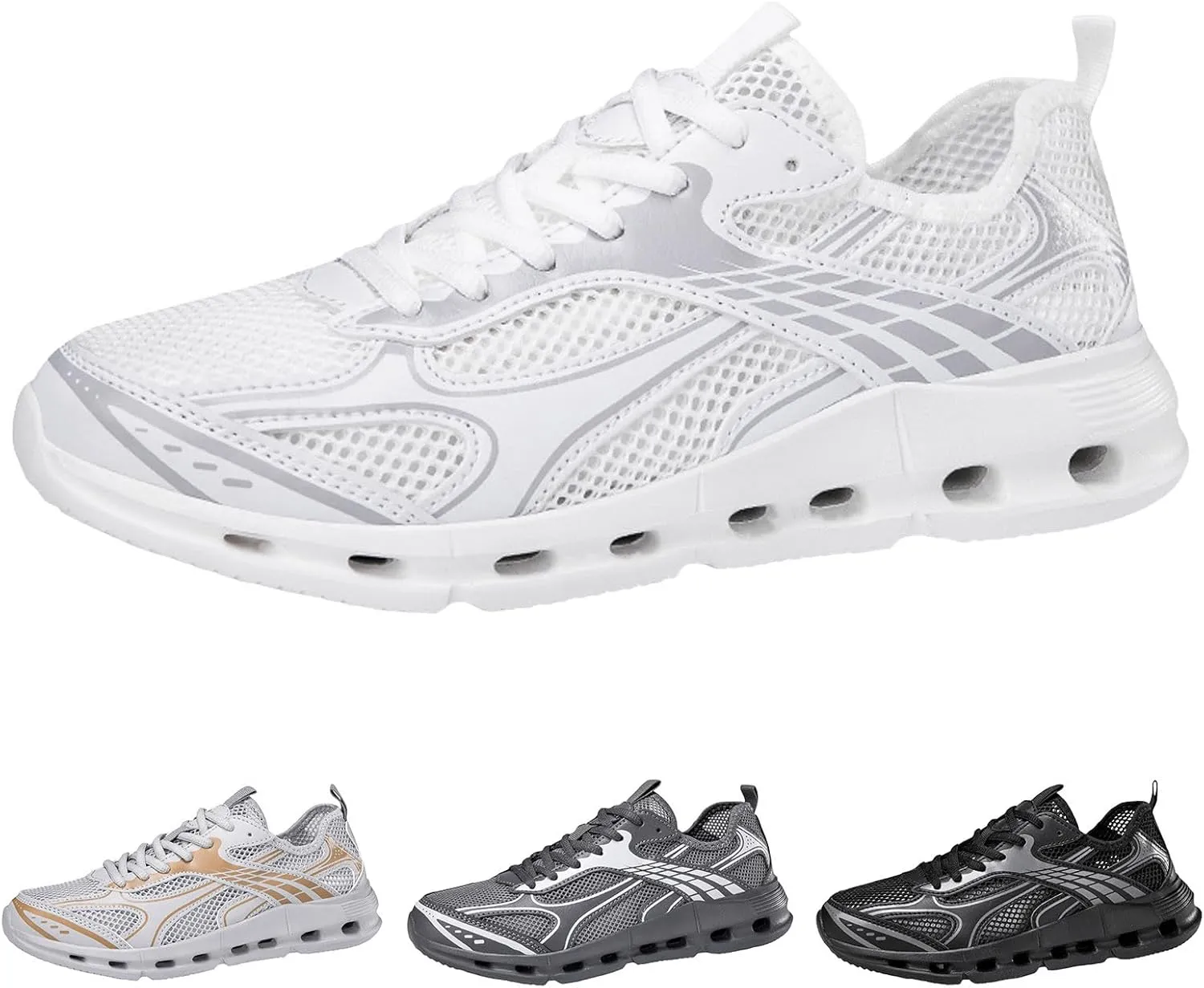 Arch Support Sports Shoes for Men Comfortable Breathable Stretch Canvas Slip on Sneaker Casual Labor Work Shoes