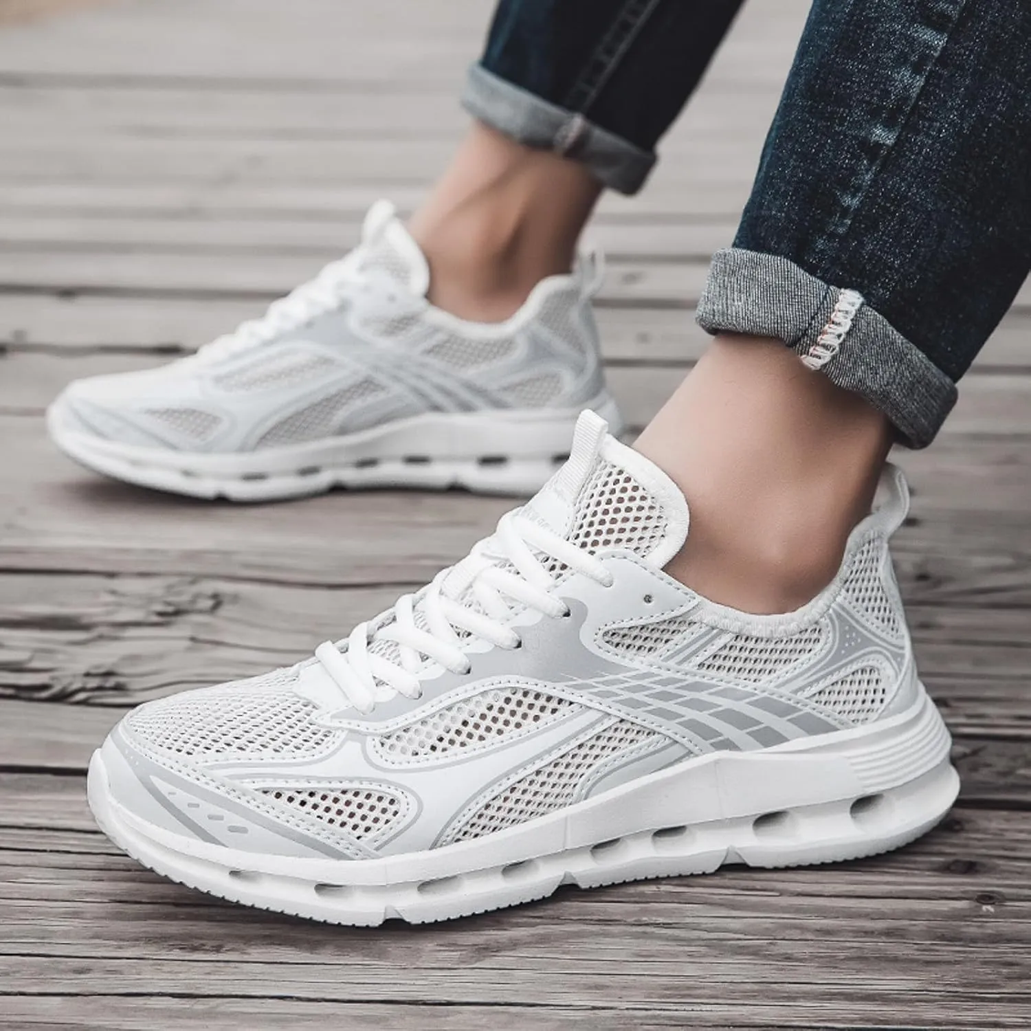 Arch Support Sports Shoes for Men Comfortable Breathable Stretch Canvas Slip on Sneaker Casual Labor Work Shoes