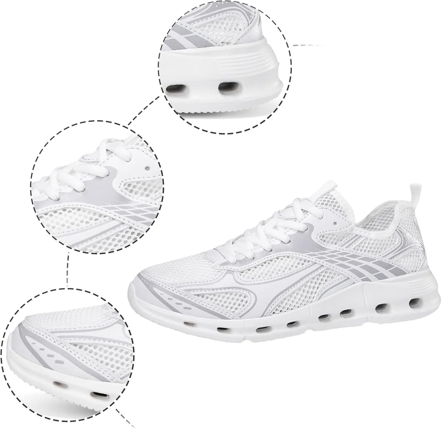 Arch Support Sports Shoes for Men Comfortable Breathable Stretch Canvas Slip on Sneaker Casual Labor Work Shoes