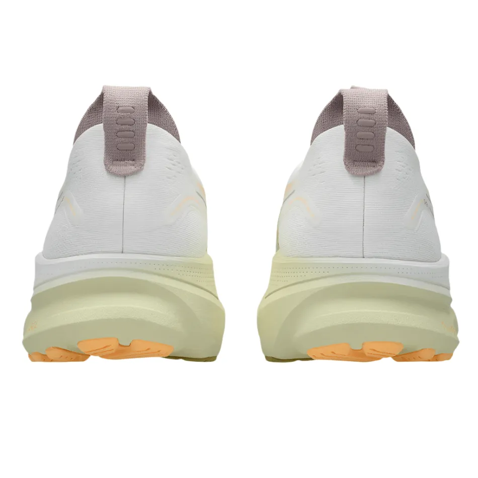 Shock Absorption Midsole shoe storage ASICS Men's GEL-KAYANO 32 Running Shoes in White/Orange Glow AW25