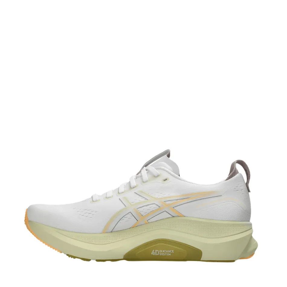 ASICS Men's GEL-KAYANO 32 Running Shoes in White/Orange Glow AW25 loose fit shoes