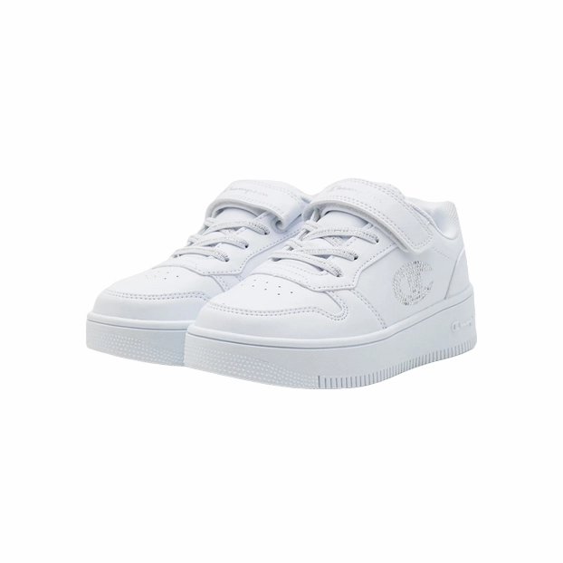 Champion scarpa sneakers con zeppa da bambina Rebound Platform Metal Glitter S32753 WW001 bianco casual wear shoes
