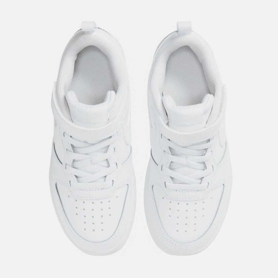 Nike scarpa sneakers da ragazzo Court Borough Low 2 PSV BQ5451 100 bianco adaptive - sports Responsive Foam Layer