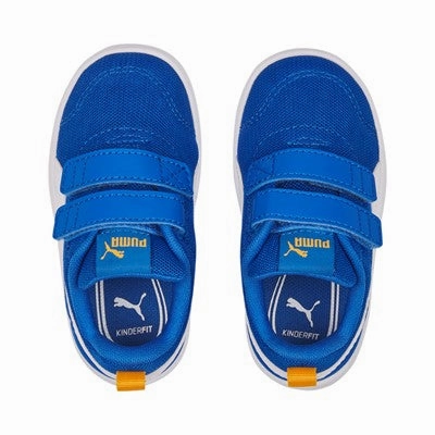 Puma sneakers da bambino in mesh traspirante Courtflex v2 V Inf 371759-14 victoria blue-white-zinnia Engineered Mesh Fabric