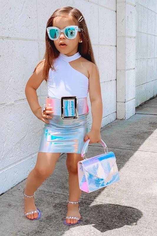 Aria Kid's Silver Jelly Sandals