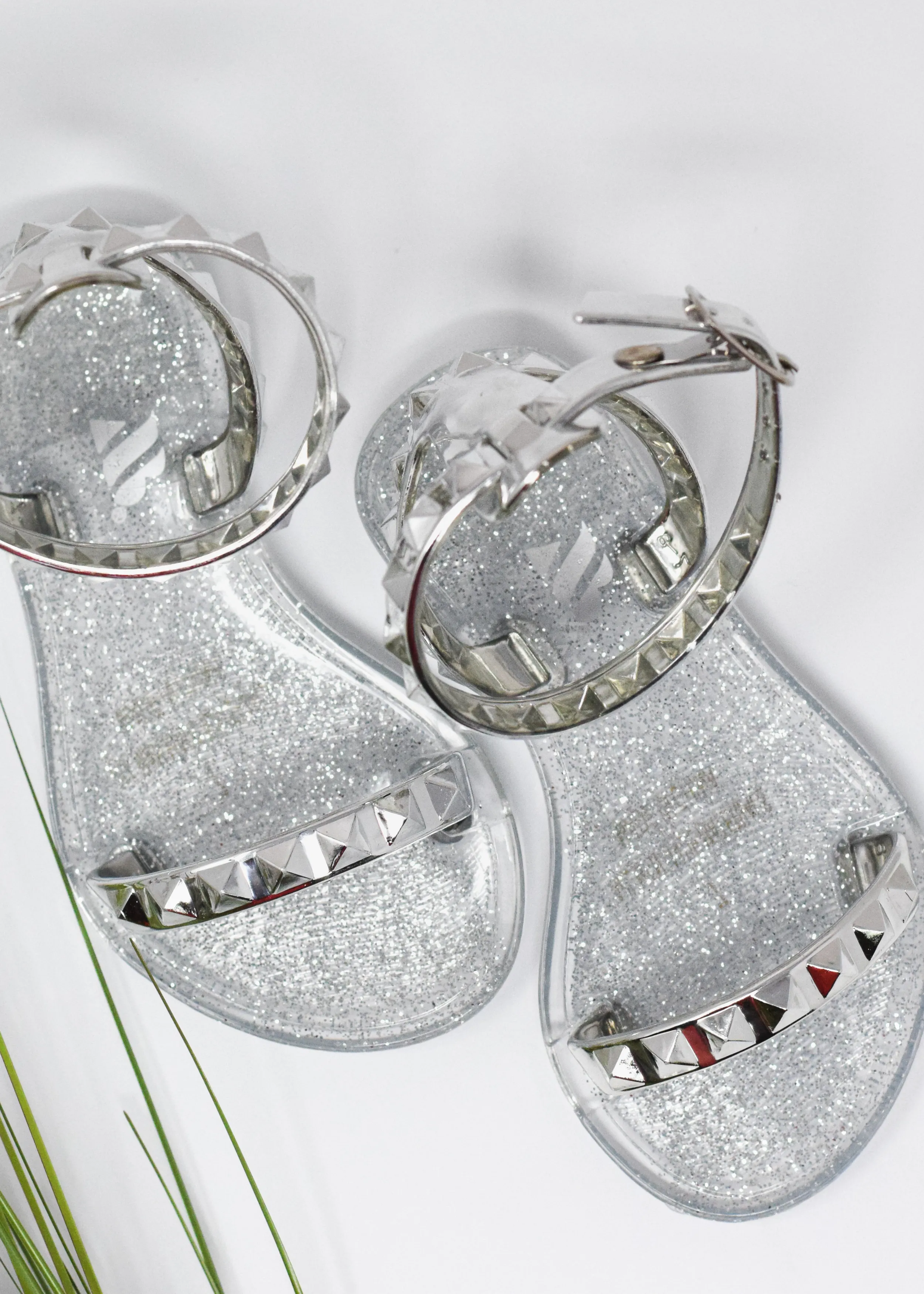 Aria Kid's Silver Jelly Sandals