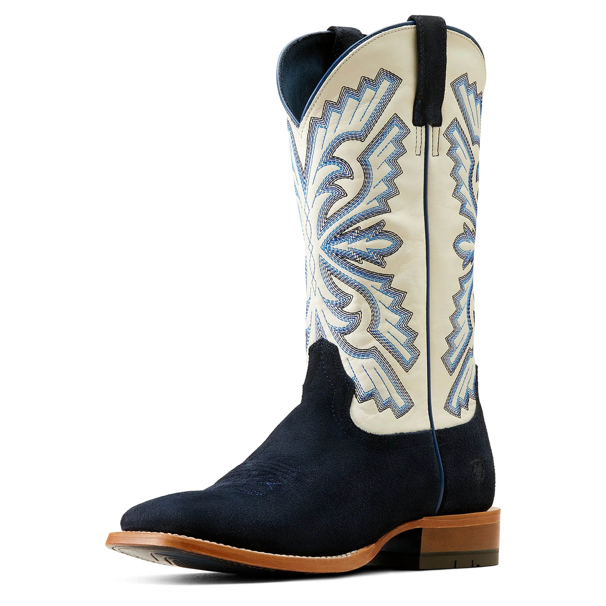 ARIAT INDIGO ROUGHOUT|BLANCO STING COWBOY BOOT