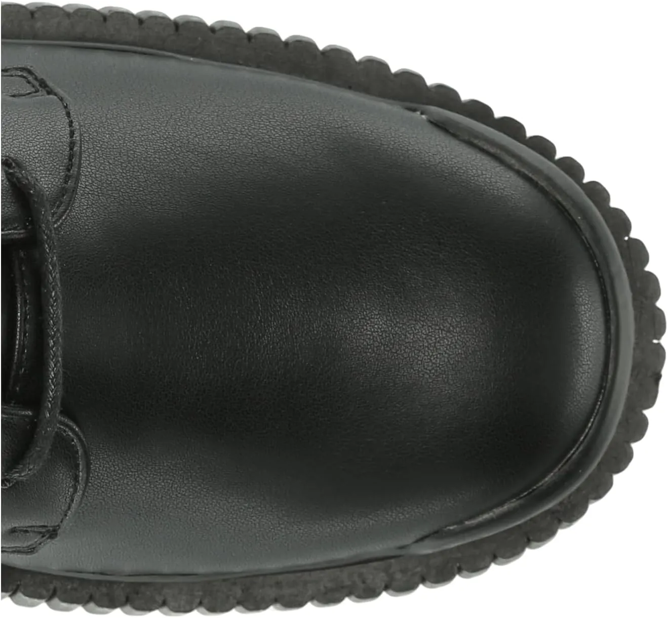Armani Exchange Women's Platform Chunky Sole Leather Lace Up Combat Boot
