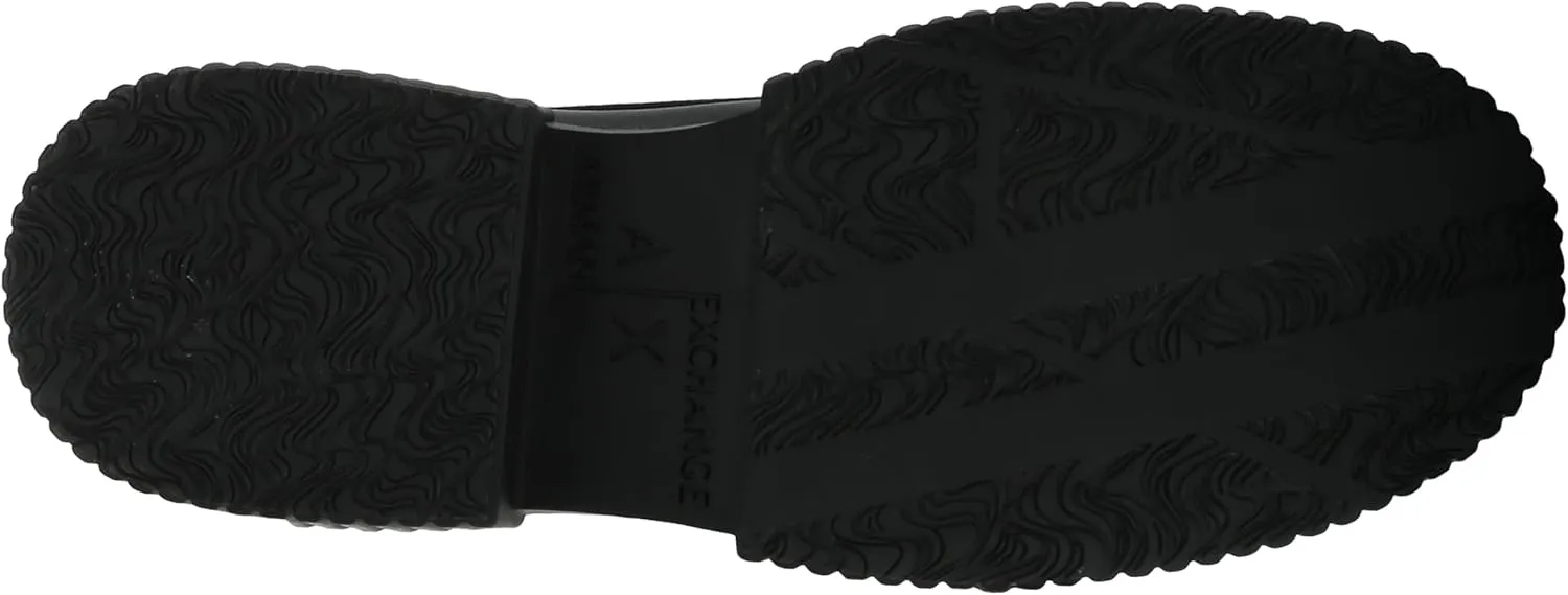 Armani Exchange Women's Platform Chunky Sole Leather Lace Up Combat Boot