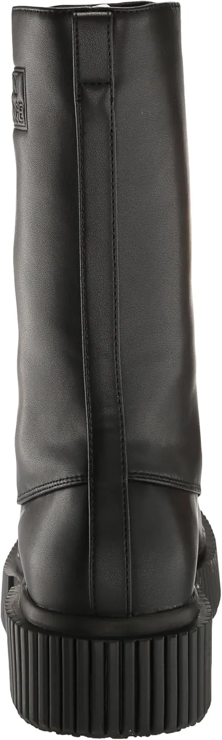 Armani Exchange Women's Platform Chunky Sole Leather Lace Up Combat Boot