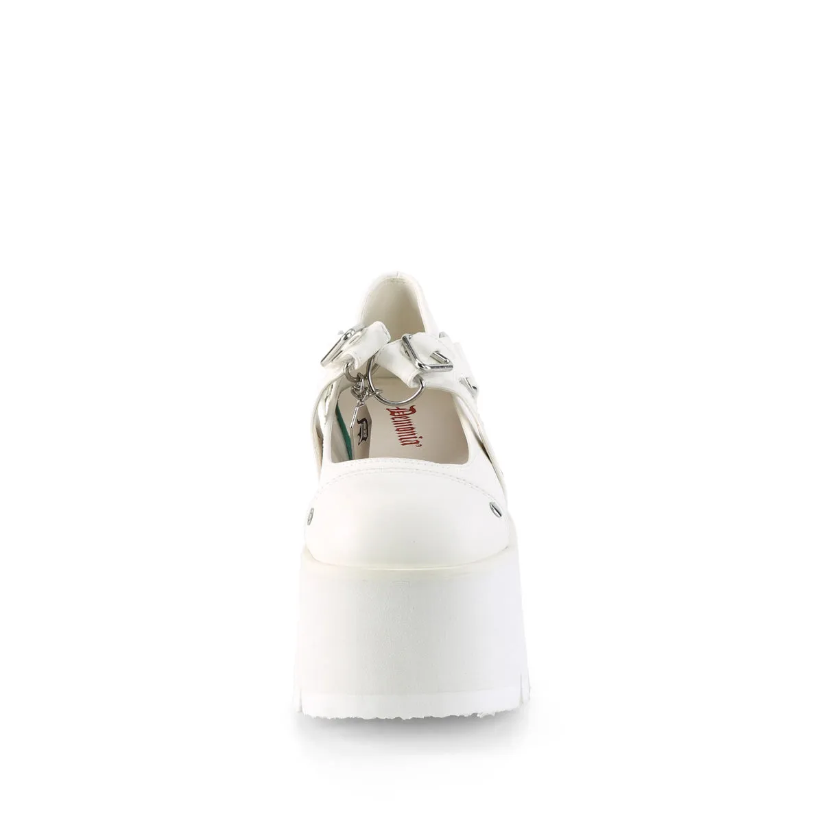 ASHES-33 DemoniaCult White Vegan Leather Sexy Women's Heels & Platform Shoes (Alternative Footwear)