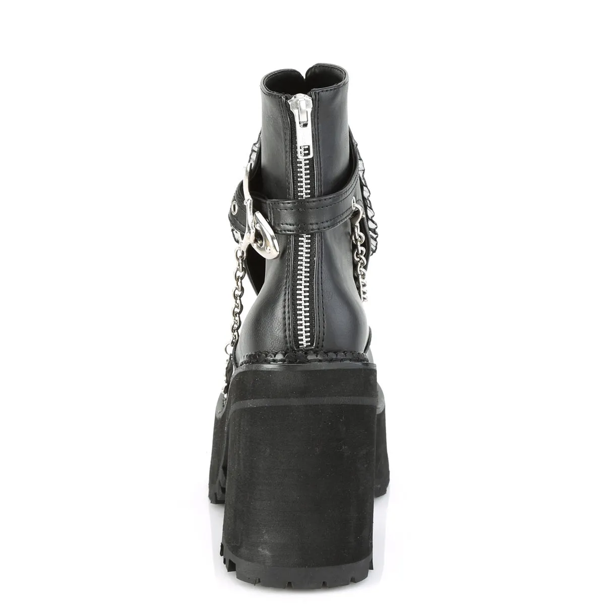 ASSAULT-55 Alternative Footwear Demoniacult Women's Ankle Boots Black Vegan Leather