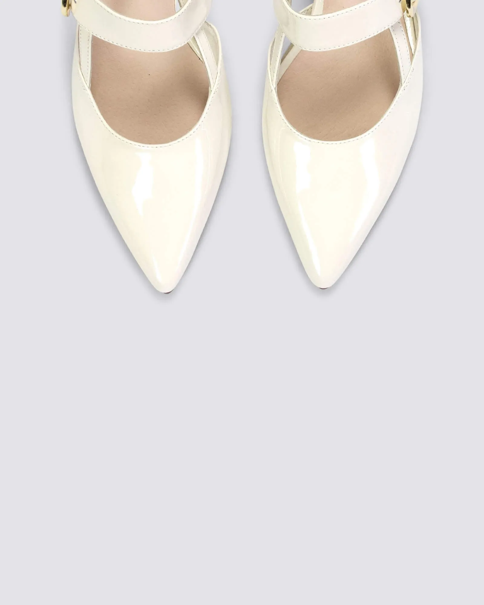 ASTEN SLINGBACK HEELS IVORY LEATHER