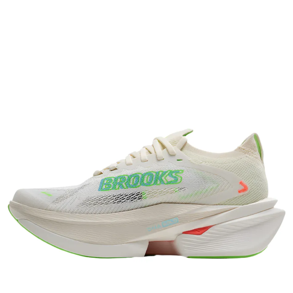 Brooks Men's Hyperion Max 3 Running Shoes in Coconut/Green Gecko/Pink Clay AW25 GelCushion