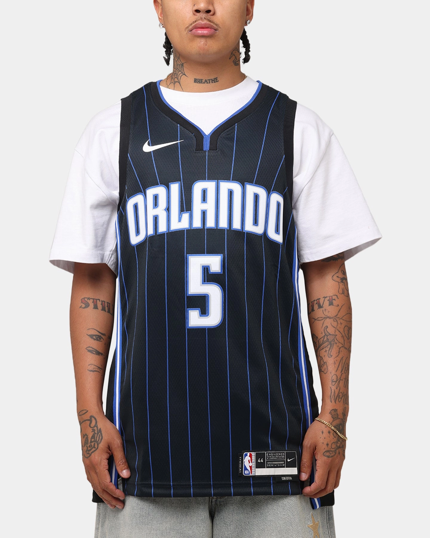 Comfortable Layers Street Motion Nike Paolo Banchero Orlando Magic #5 Icon Edition 2022/23 Nike Dri-Fit NBA Swingman Jersey Black