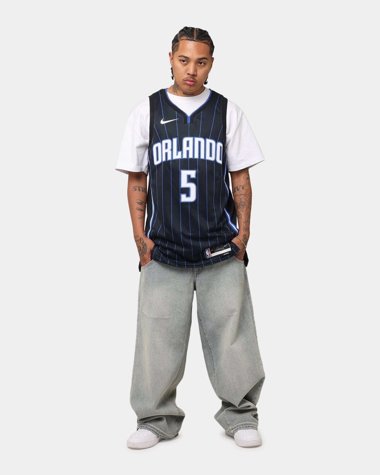 Nike Paolo Banchero Orlando Magic #5 Icon Edition 2022/23 Nike Dri-Fit NBA Swingman Jersey Black Directional Vent Patterns