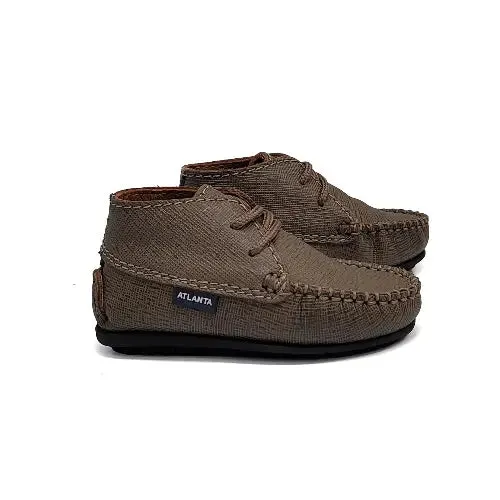 ATLANTA MOCASSIN Earth Saffiano  First Walker-073