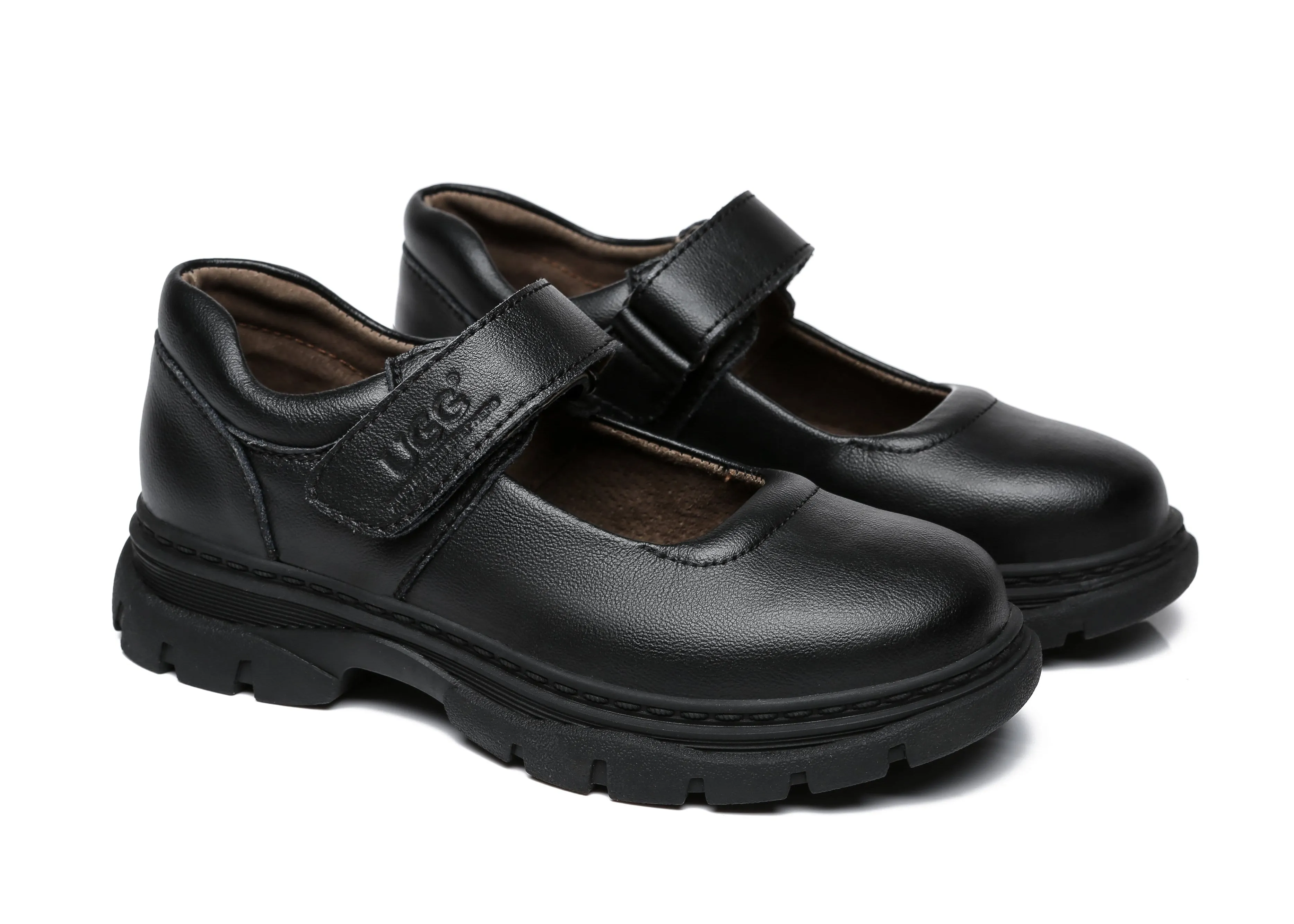 Australian Shepherd® Kids Leather School Shoes Chris with Removable Insole