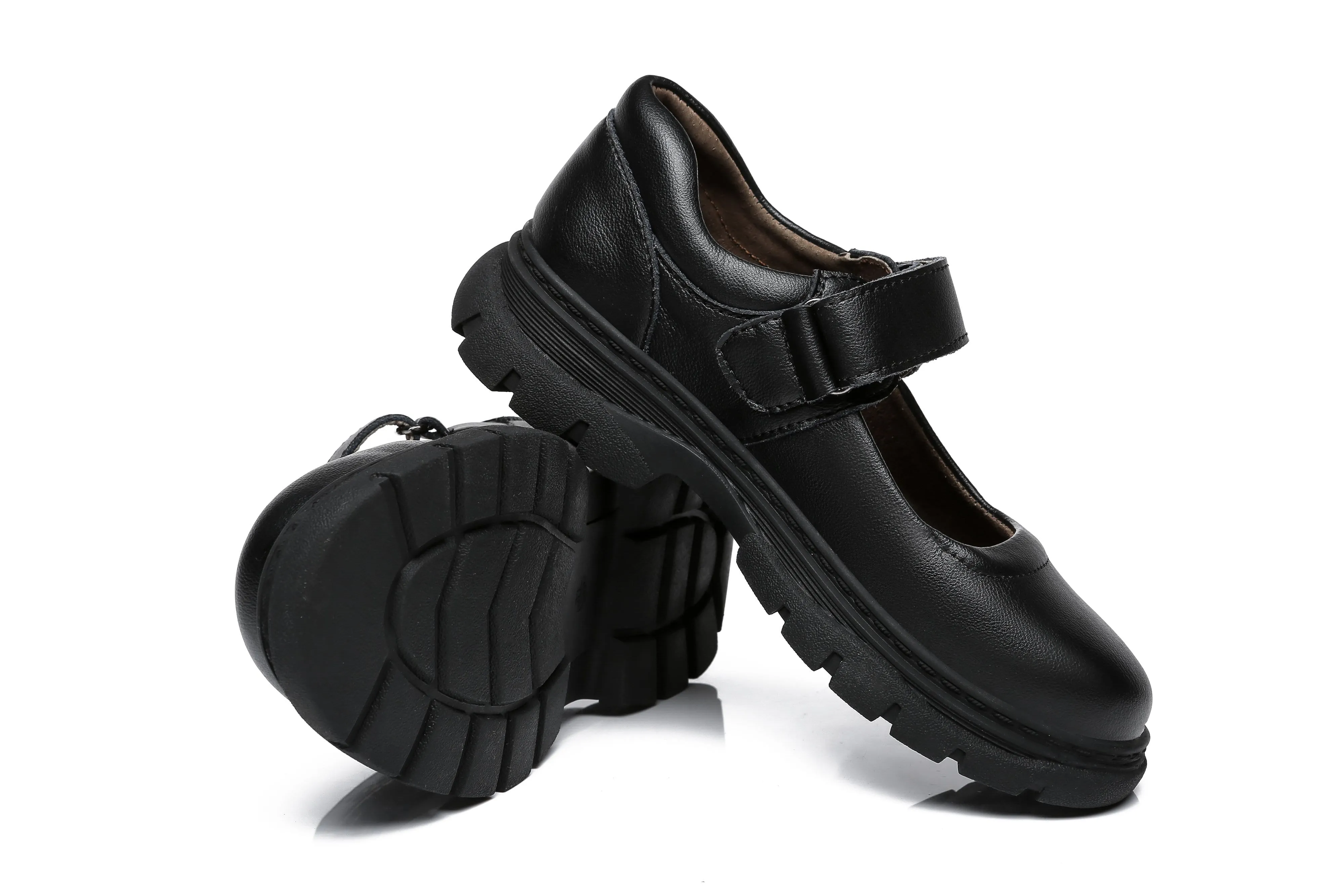 Australian Shepherd® Kids Leather School Shoes Chris with Removable Insole