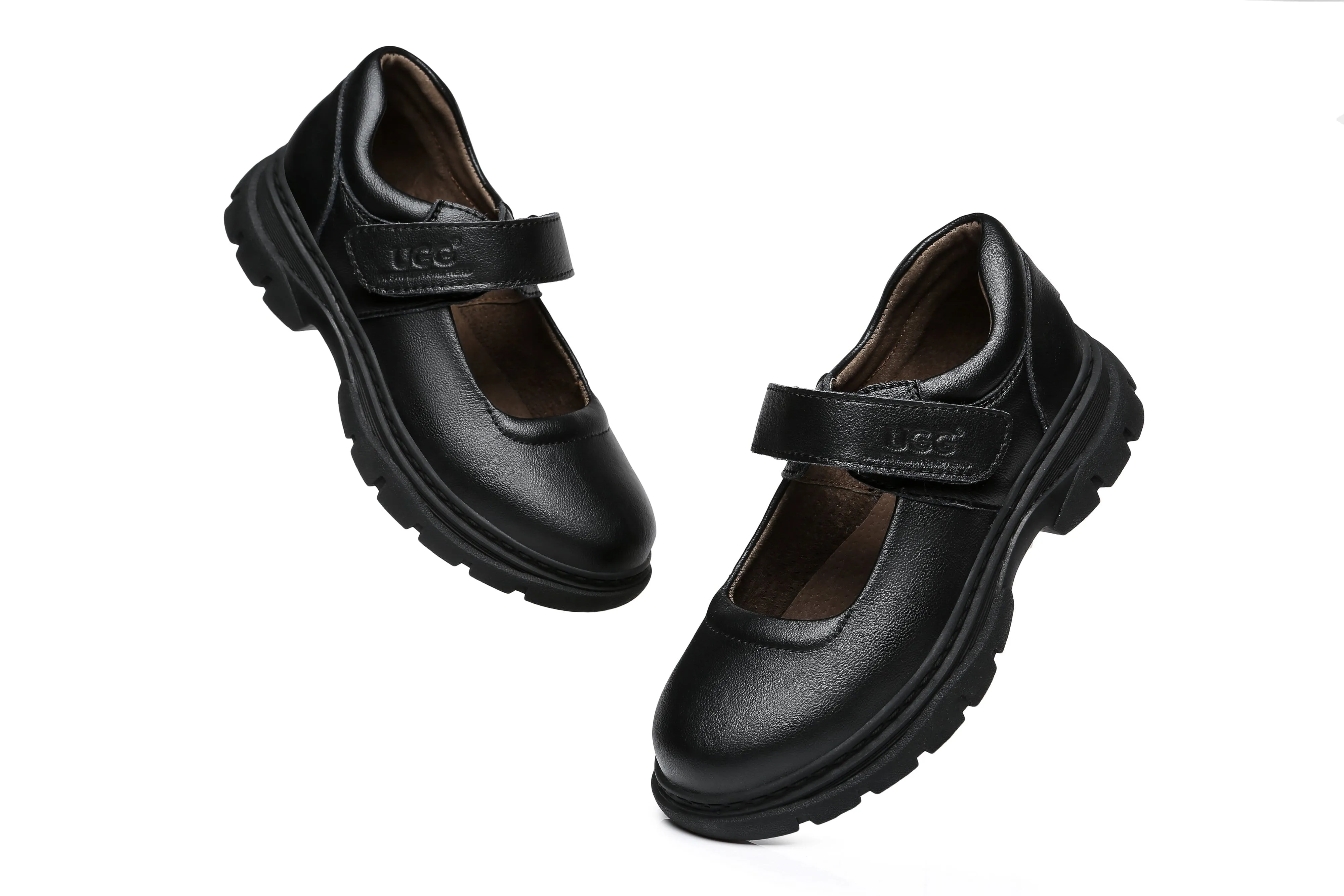 Australian Shepherd® Kids Leather School Shoes Chris with Removable Insole