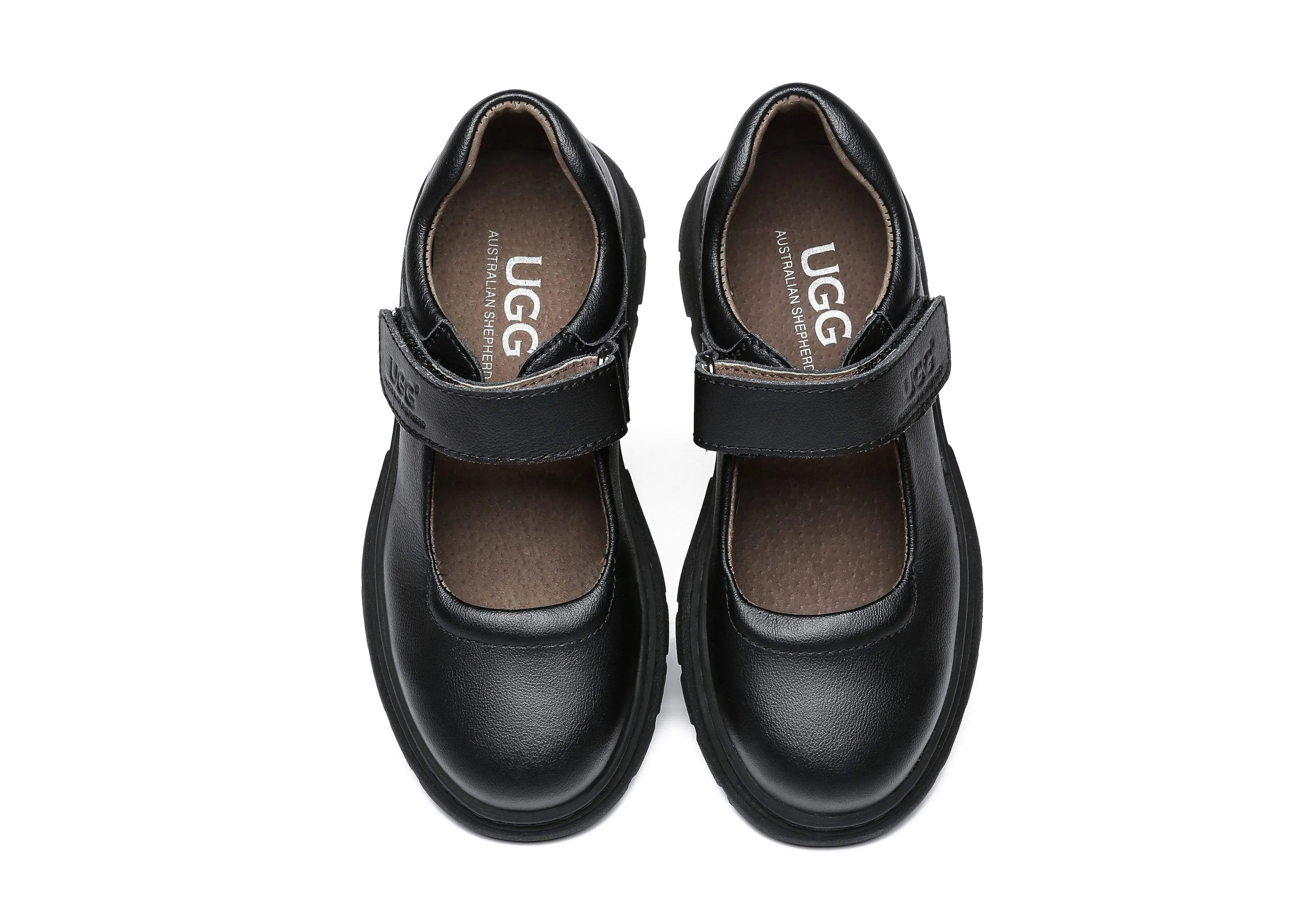 Australian Shepherd® Kids Leather School Shoes Chris with Removable Insole