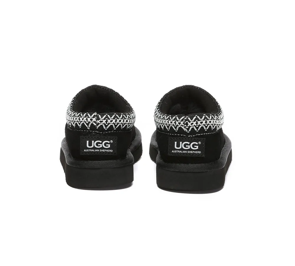 AUSTRALIAN SHEPHERD® UGG Kids Sheepskin Wool Ankle Tazzy Slippers Hippie