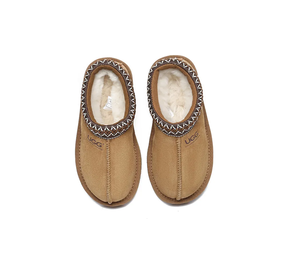 AUSTRALIAN SHEPHERD® UGG Kids Sheepskin Wool Ankle Tazzy Slippers Hippie