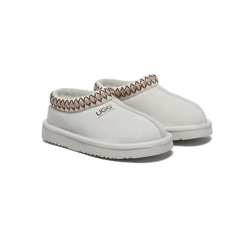 AUSTRALIAN SHEPHERD® UGG Kids Sheepskin Wool Ankle Tazzy Slippers Hippie