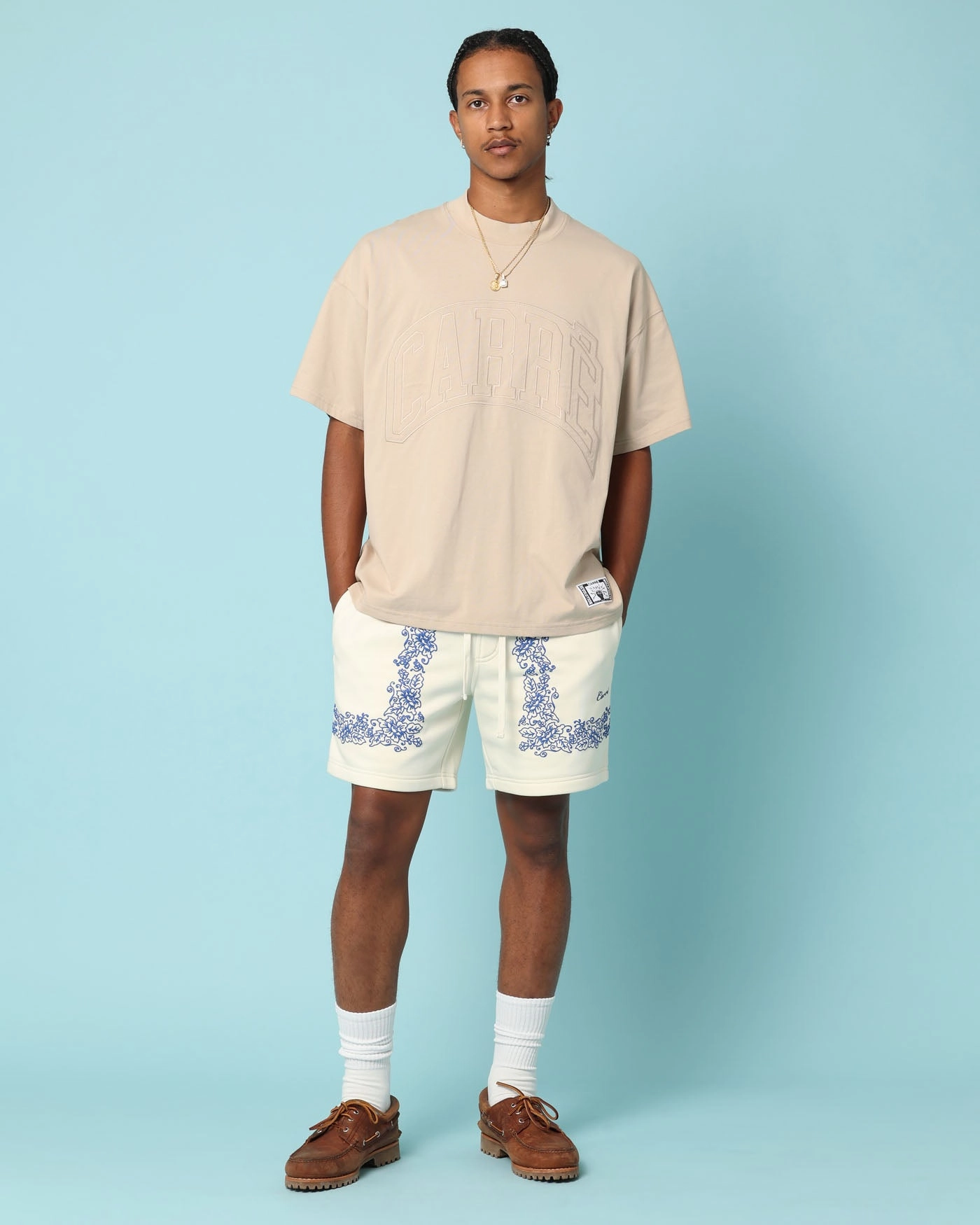 Carr?? Construct Oversized T-Shirt Stone Vibrant Prints Comfortable Casual