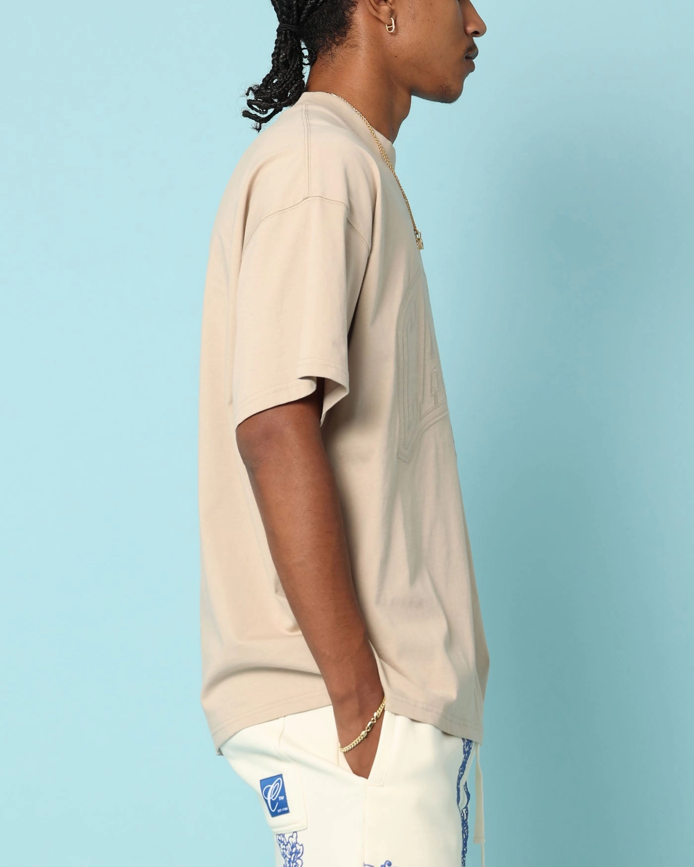 Carr?? Construct Oversized T-Shirt Stone Soft Finish Lightweight Weave