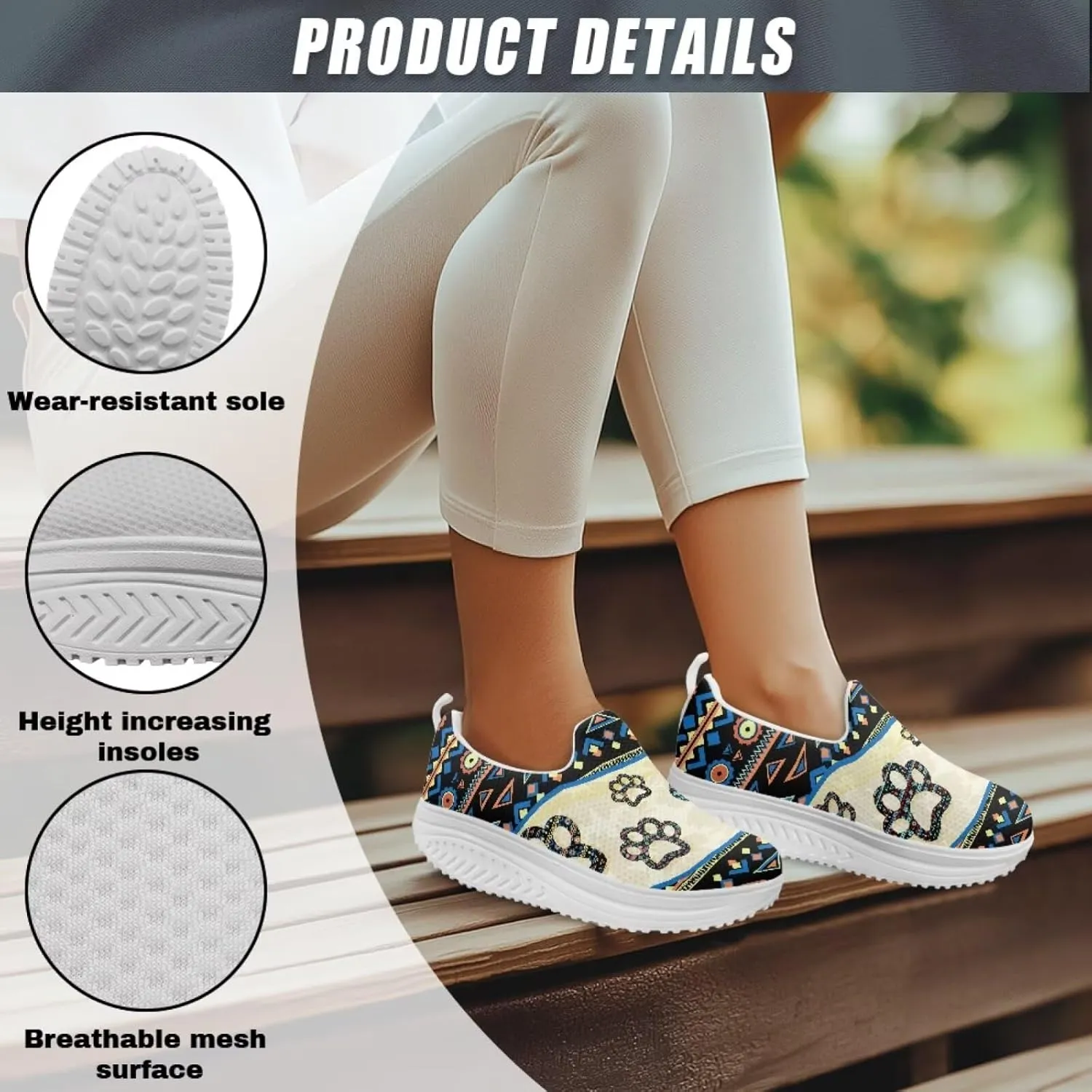 Aztec Tribal Women Fashion Loafers Stylish Slip On Shoes Vintage Dressy Sneaker Walking Slip Resistance