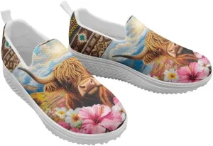 Aztec Tribal Women Fashion Loafers Stylish Slip On Shoes Vintage Dressy Sneaker Walking Slip Resistance