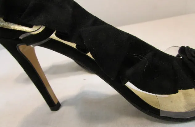 Azuree Cannes Black Slingback Heels