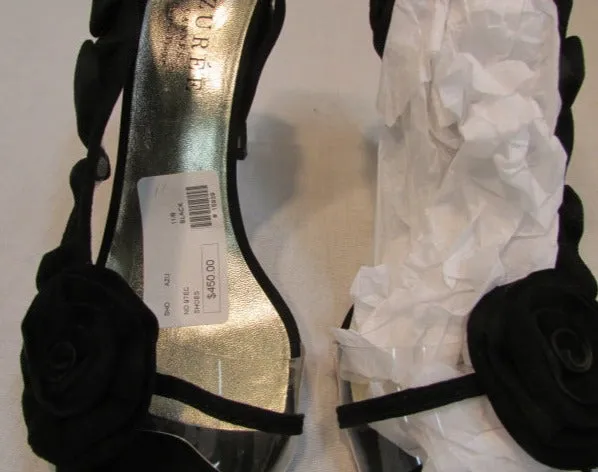 Azuree Cannes Black Slingback Heels